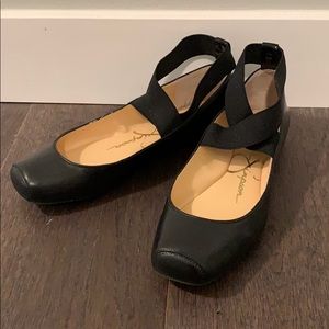 Jessica Simpson Black Ballet Flats